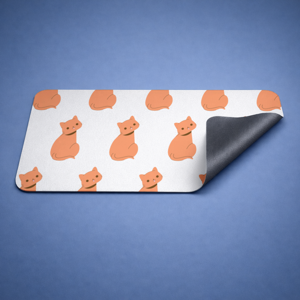 Kawaii Orange Cat Blep Mouse Pad