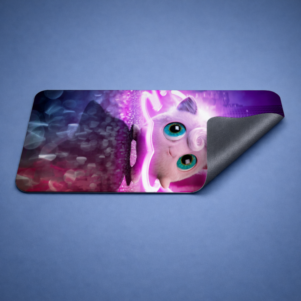 Cyberpunk Pink Fluffy Creature Mouse Pad
