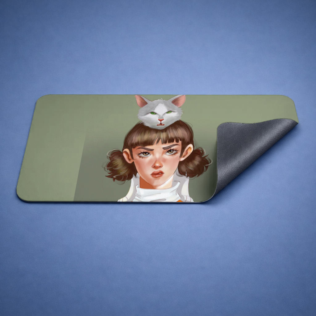 Mood Kedi ve Ben Dokunma Telefonuma! Mouse Pad