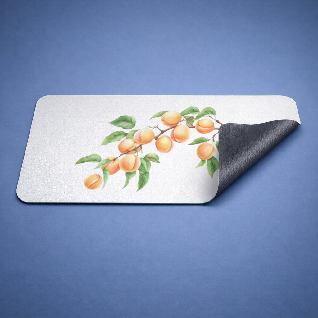 Olgun Turuncu Kayısı Dalı Mouse Pad
