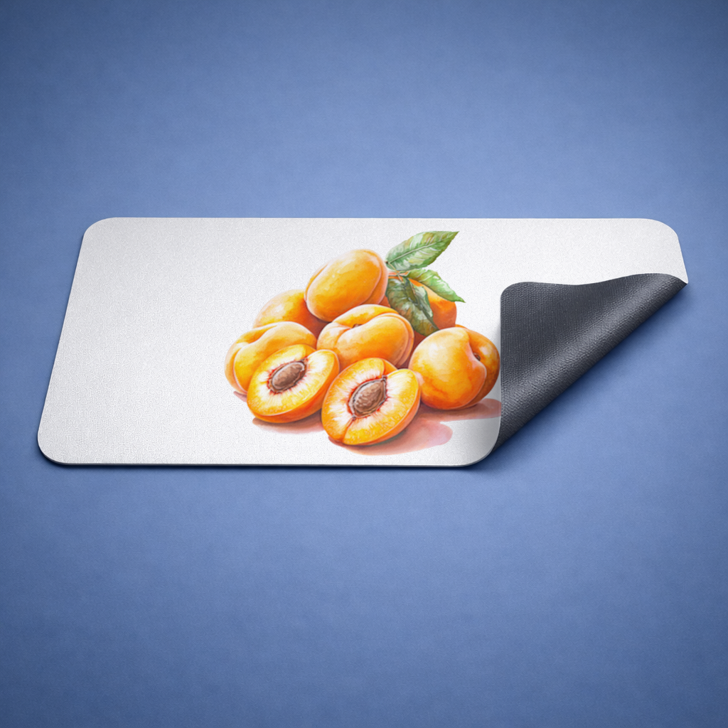 Sulu Boya Kayısı ve Yaprak Mouse Pad