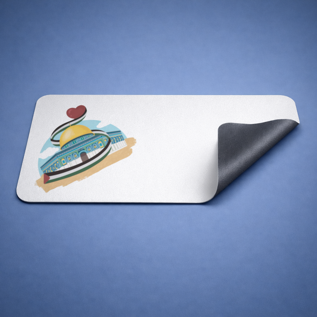 Kubbet-üs Sahra with the Palestinian flag and a heart Mouse Pad