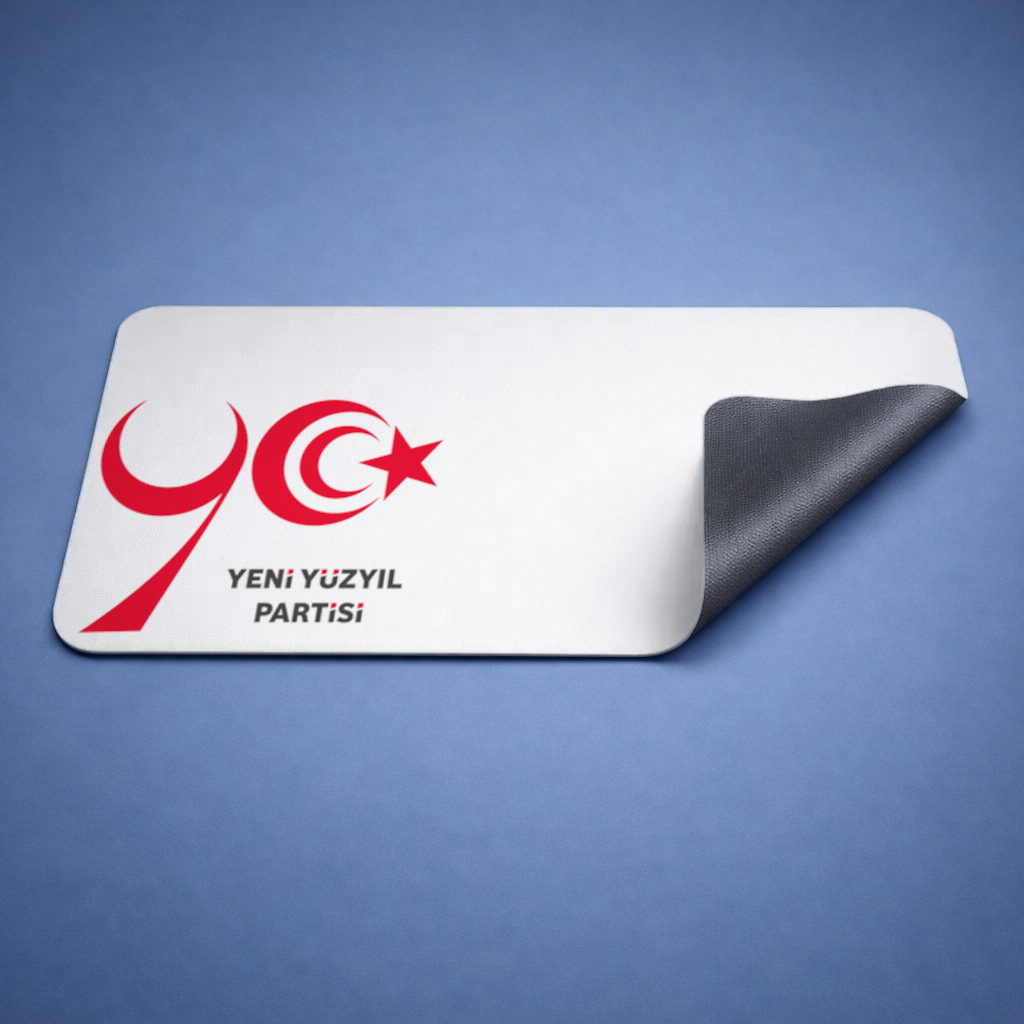 Beyaz Zemin Üzerinde Yeni Yüzyıl Partisi Logosu Mouse Pad