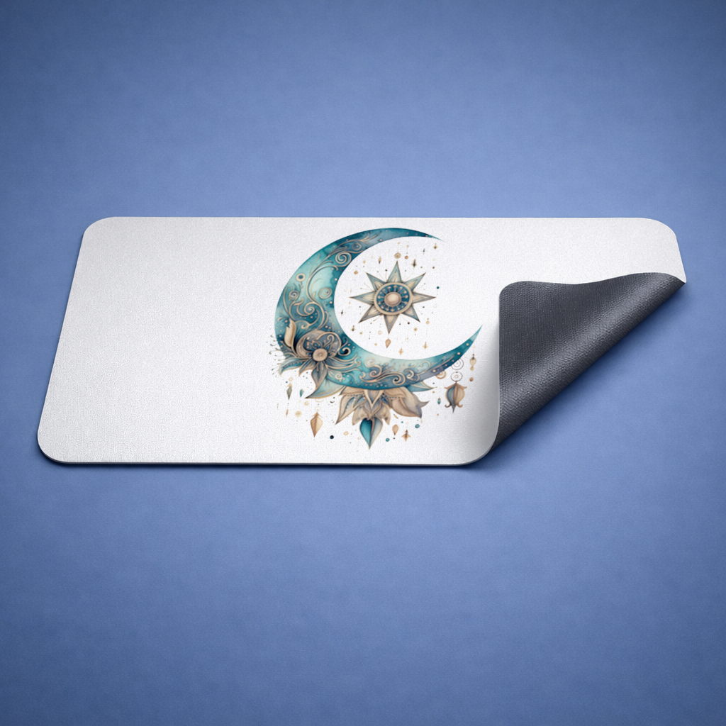 Boho Celestial Sun and Moon Mouse Pad