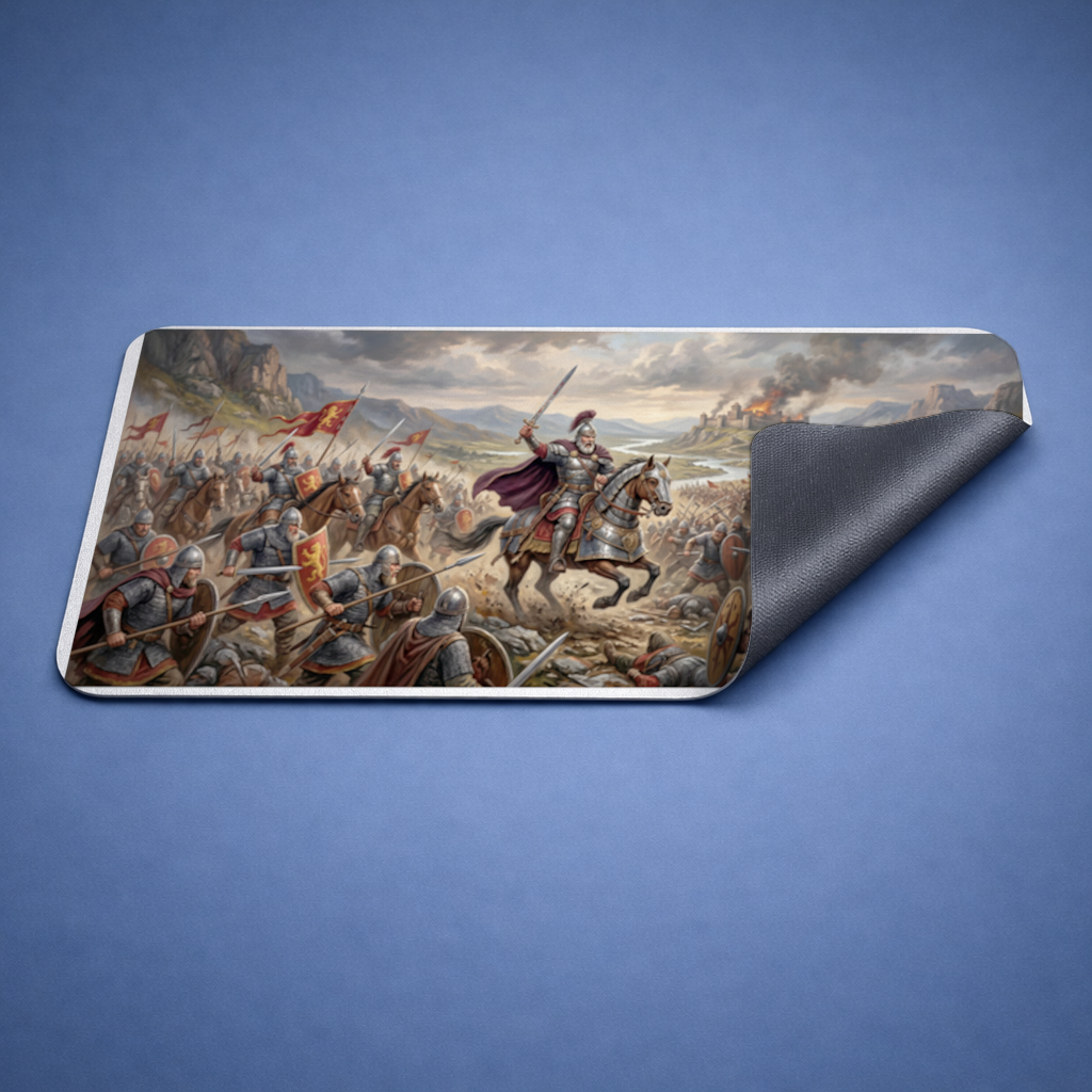 Epic Battle Scene Mouse Pad