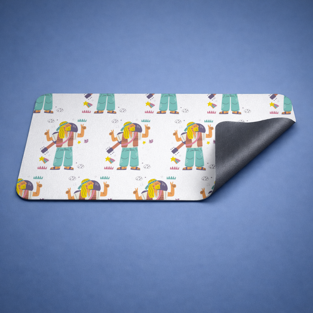 Retro Hippie Character Mouse Pad