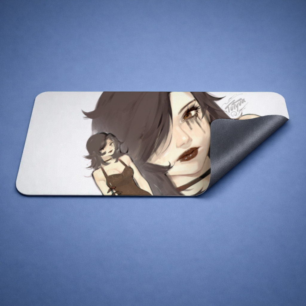 Goth Anime Girl Mouse Pad
