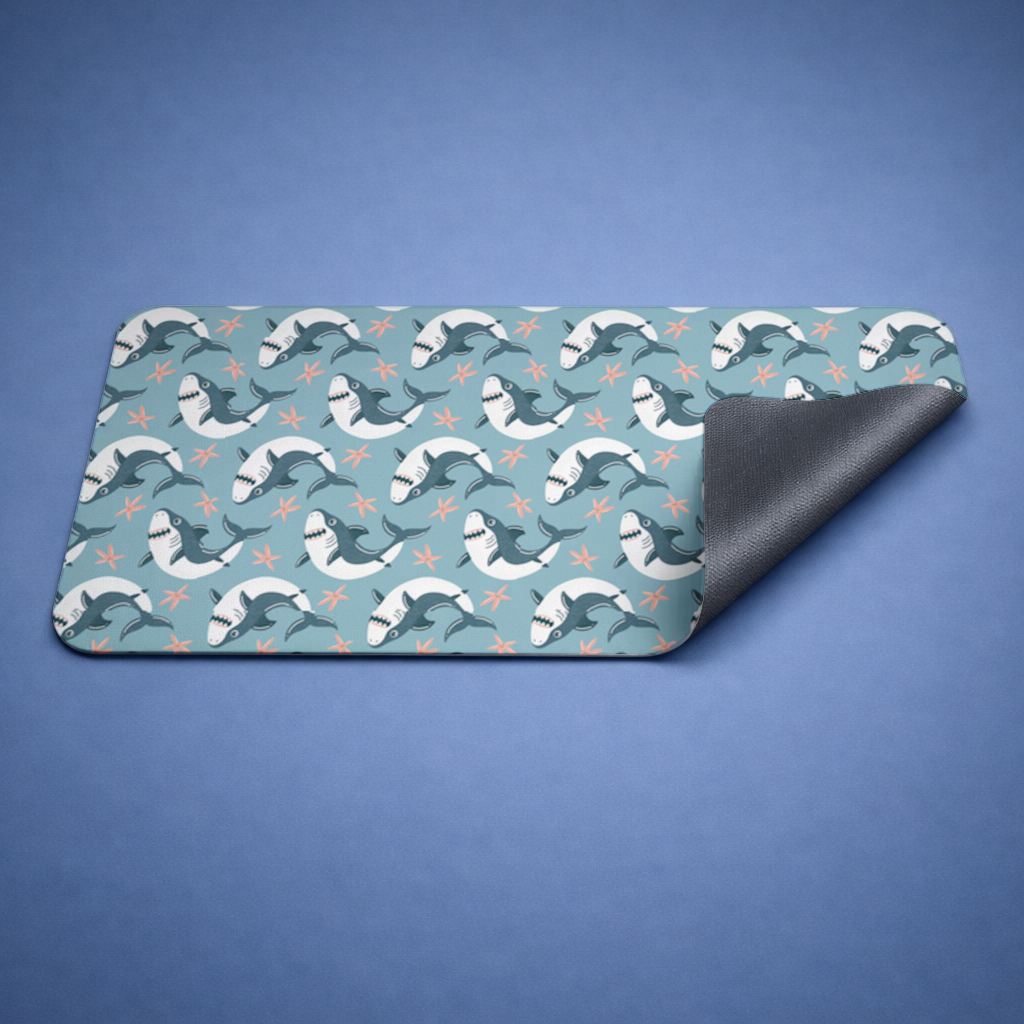 Smiling Shark Mouse Pad