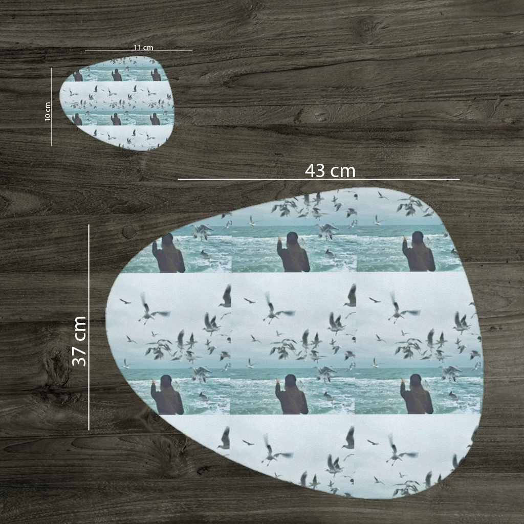 Sea and Birds A Design Interpretation of Freedom Charger Plate Set  12 Pieces