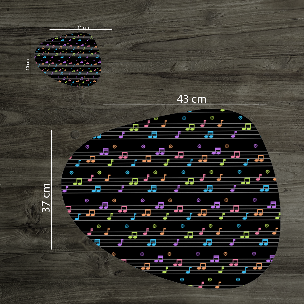 Vibrant Neon Music Notes and Rhythm Seamless Pattern Charger Plate Set  12 Pieces