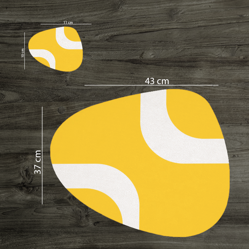 Yellow Geometric Labyrinth and Modern Abstract Pattern 