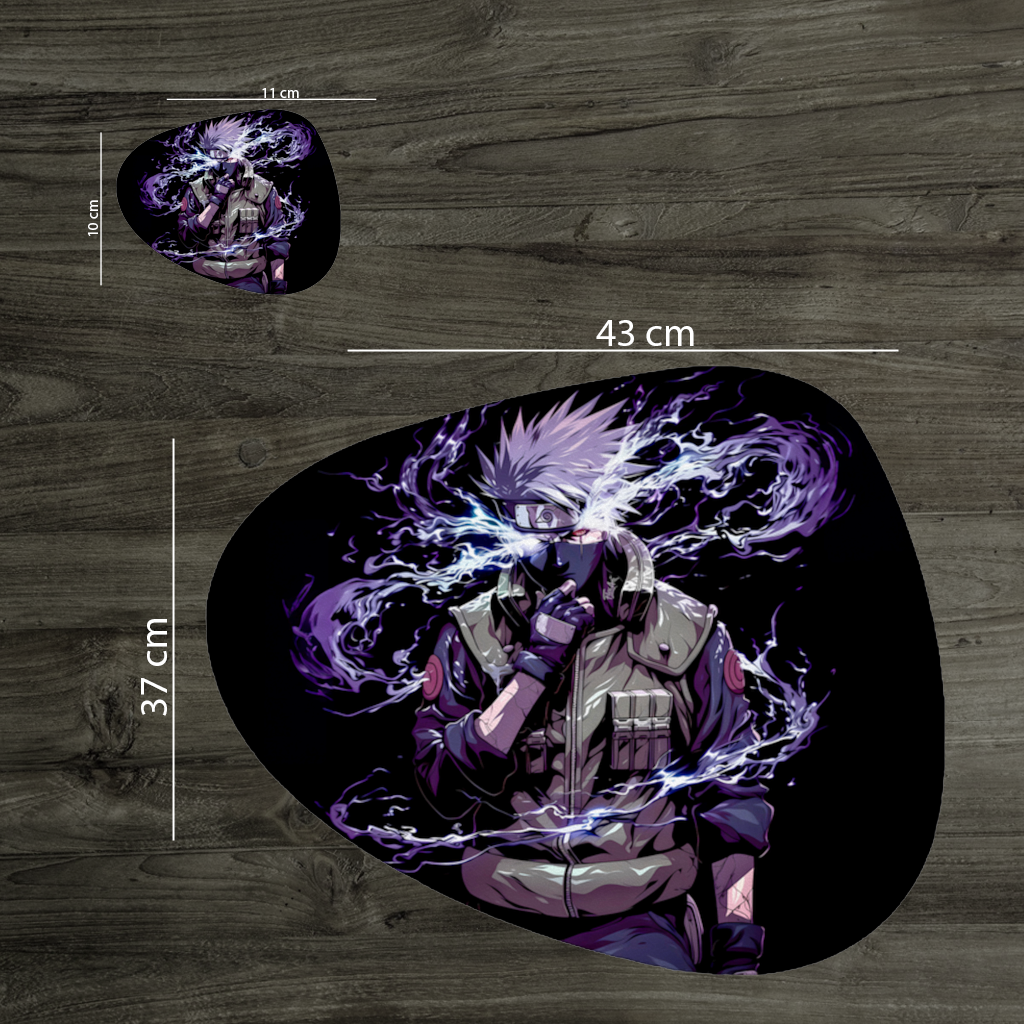 Kakashi Hatake  The Surge of Purple Lightning Charger Plate Set  12 Pieces