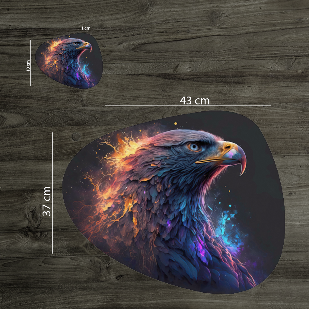 Eagle image  A symbol of strength and freedom. Charger Plate Set  12 Pieces