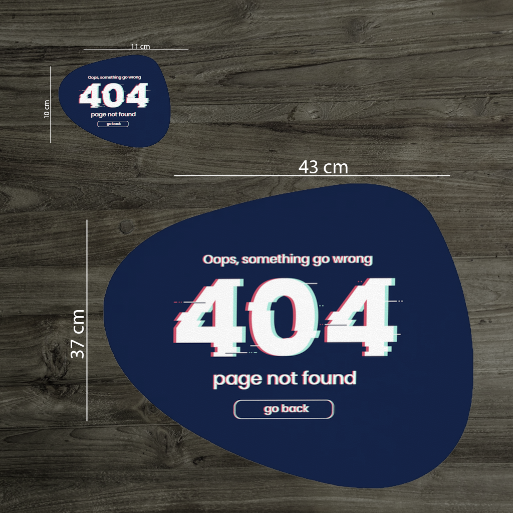 404 Error Glitch Design Charger Plate Set  12 Pieces