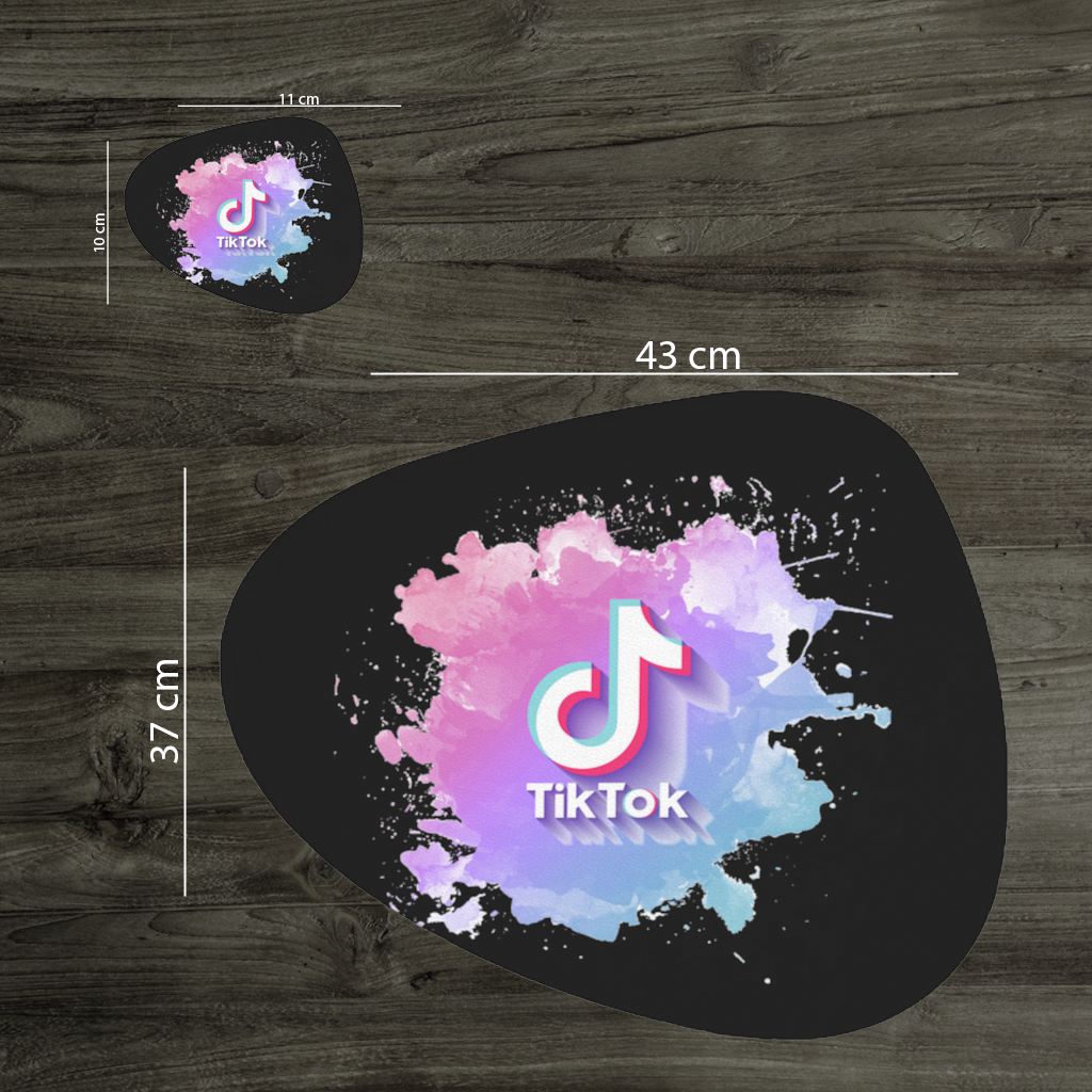 TikTok Logo with Watercolor Effect Charger Plate Set  12 Pieces