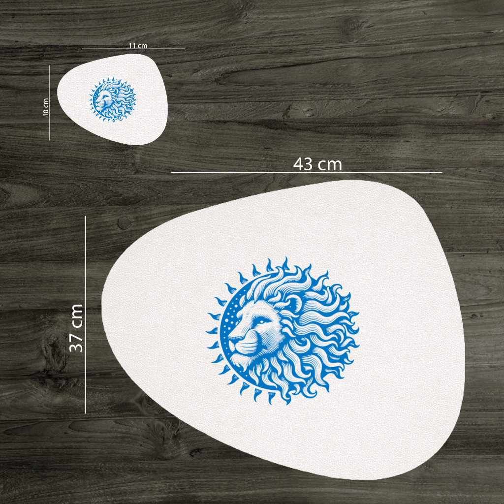 Leo Zodiac Sun and Moon Blue Motif Charger Plate Set  12 Pieces