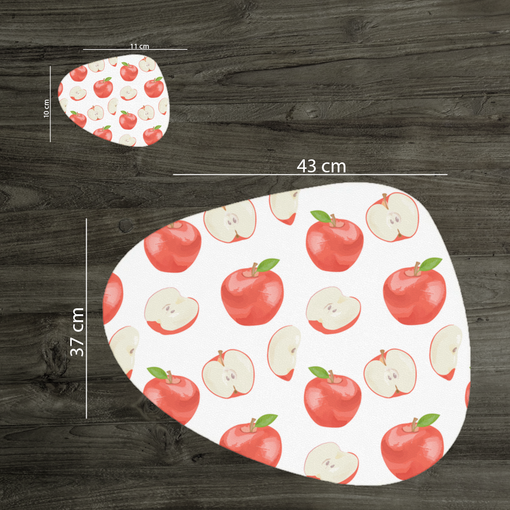 Red Apple Slices Charger Plate Set  12 Pieces