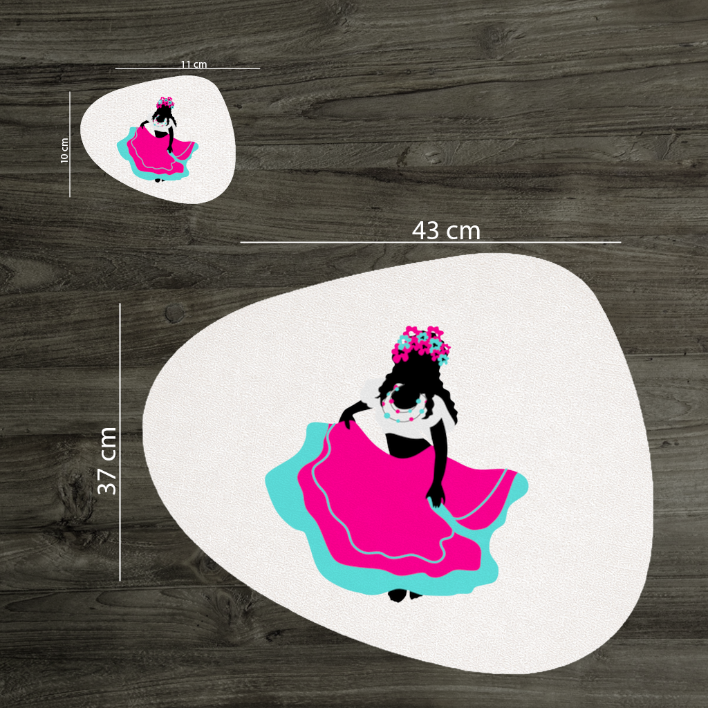 Mexican Folklorico Dancer Silhouette Charger Plate Set 12 Pieces