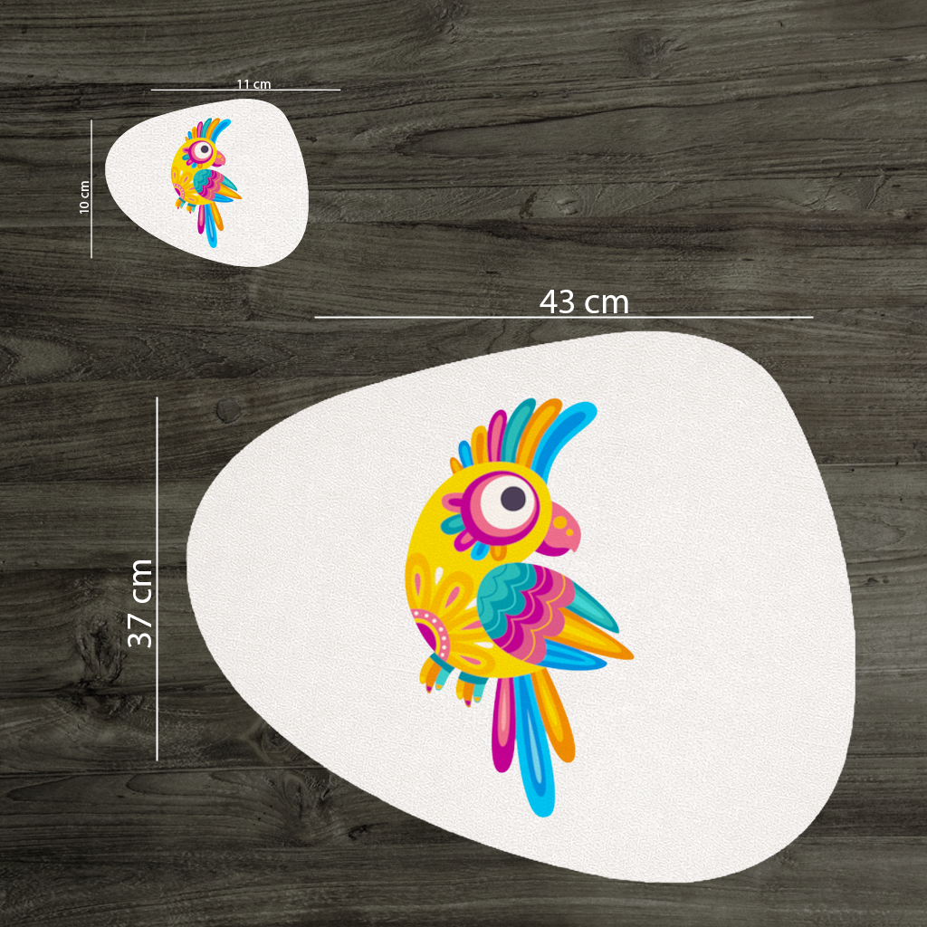 Vibrant Tropical Parrot Folk Charger Plate Set  12 Pieces