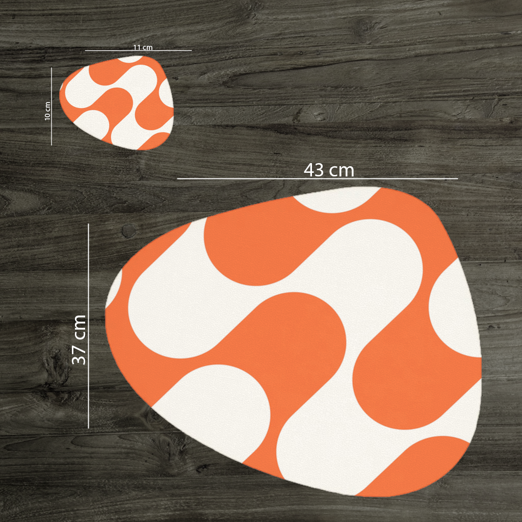 Retro 70s Orange Cream Groovy Curves 