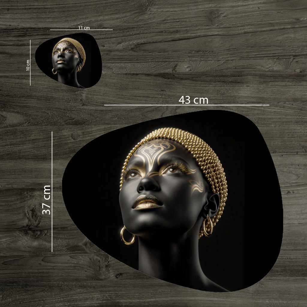 Gold Afrofuturistic Black Woman 