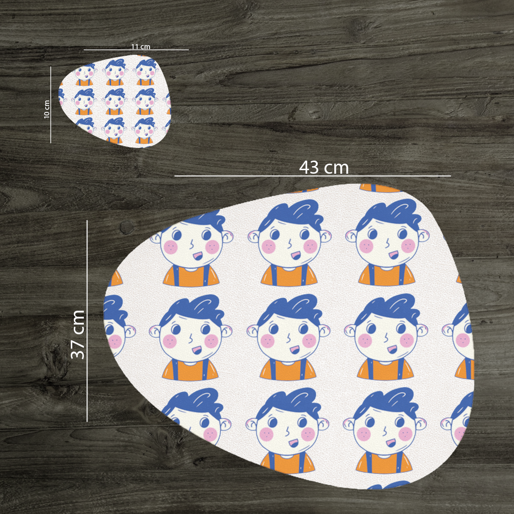 Cute Smiling Boy with Blue Hair 