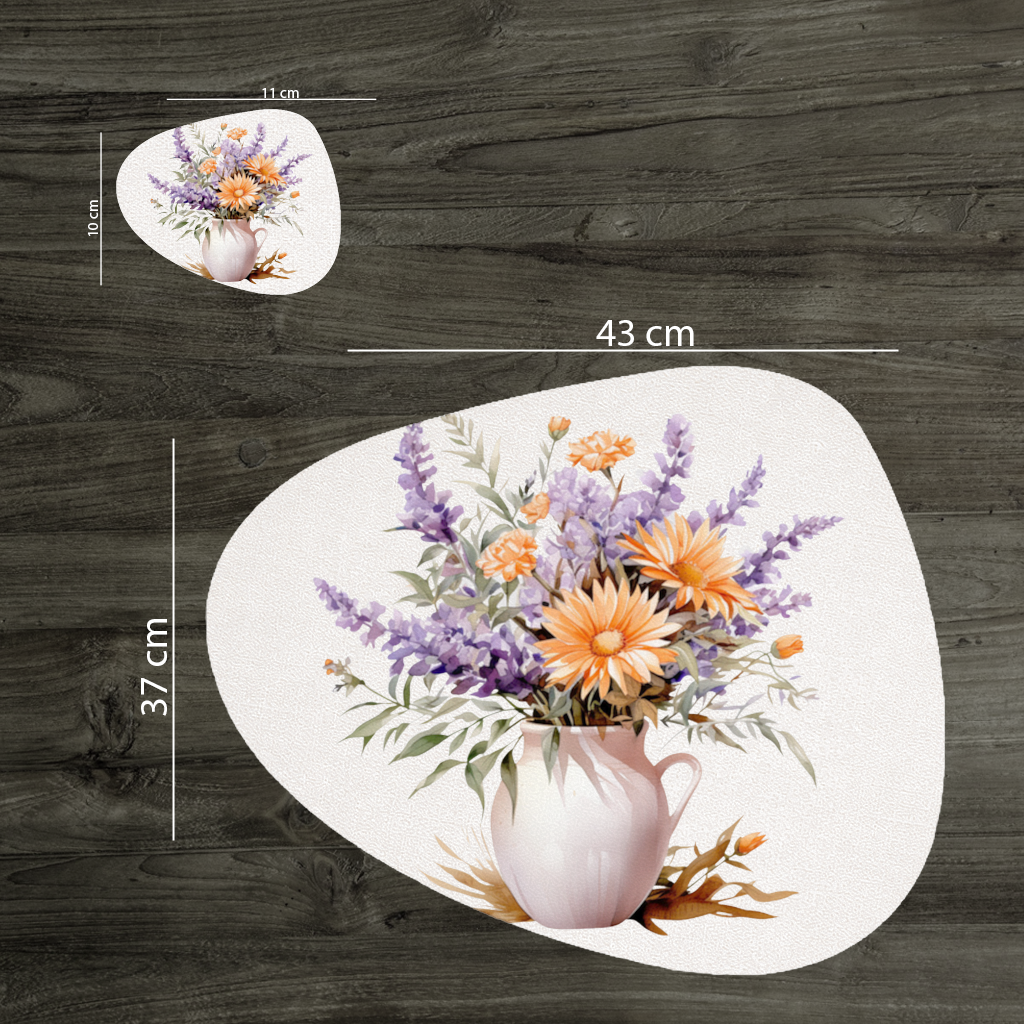 Cottagecore Wildflower Pitcher Charger Plate Set  12 Pieces