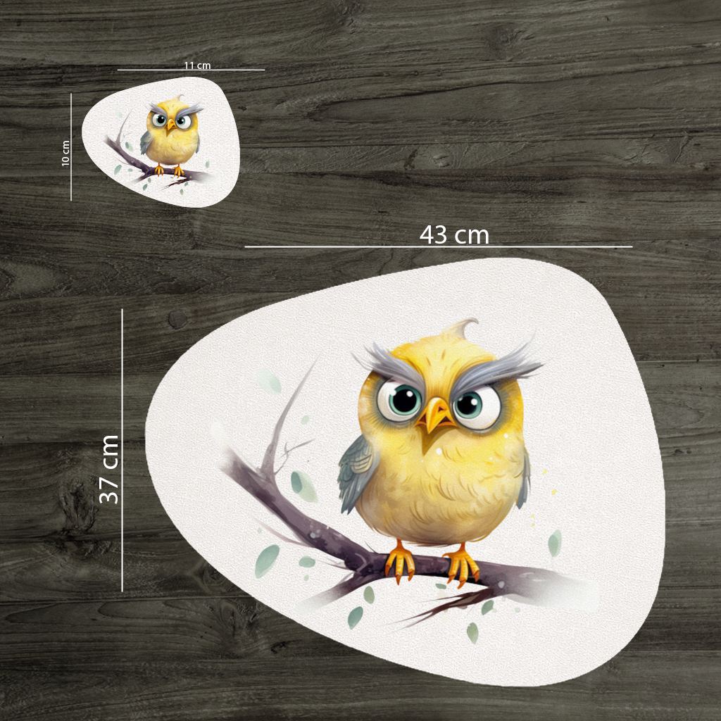Grumpy Yellow Owl 