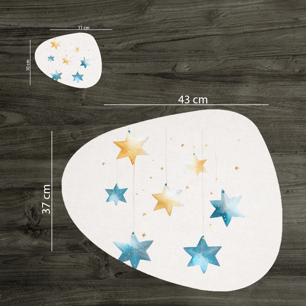 Watercolor Hanging Stars 