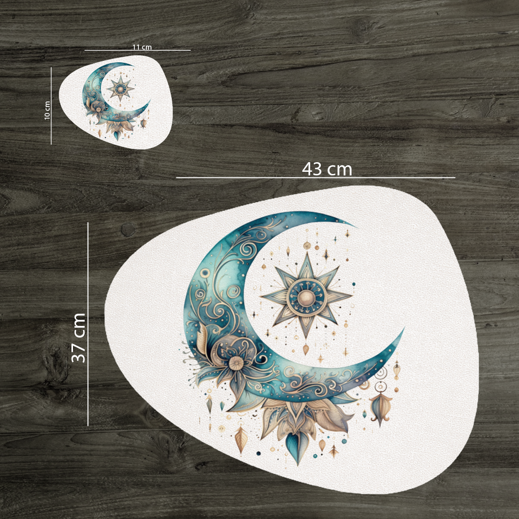 Boho Celestial Sun and Moon Charger Plate Set  12 Pieces