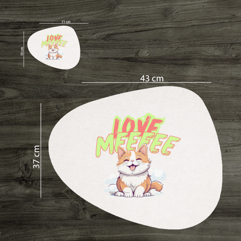 Cute Orange Cat Love Me Charger Plate Set  12 Pieces