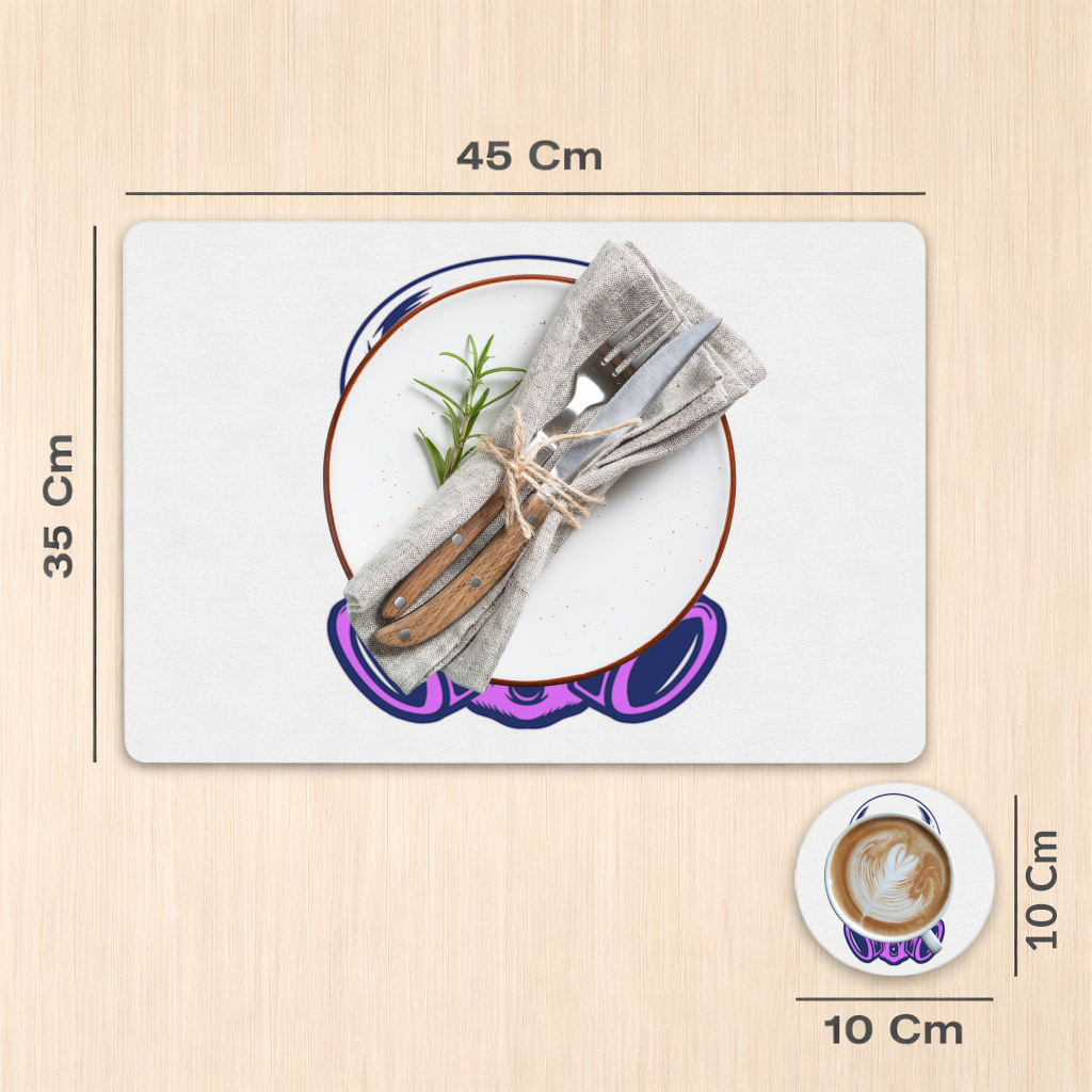 Skull with Gas Mask Illustration Modern and Edgy Design Charger Plate Set  12 Pieces