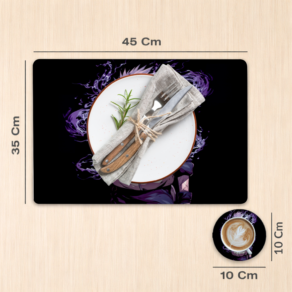 Kakashi Hatake  The Surge of Purple Lightning Charger Plate Set  12 Pieces