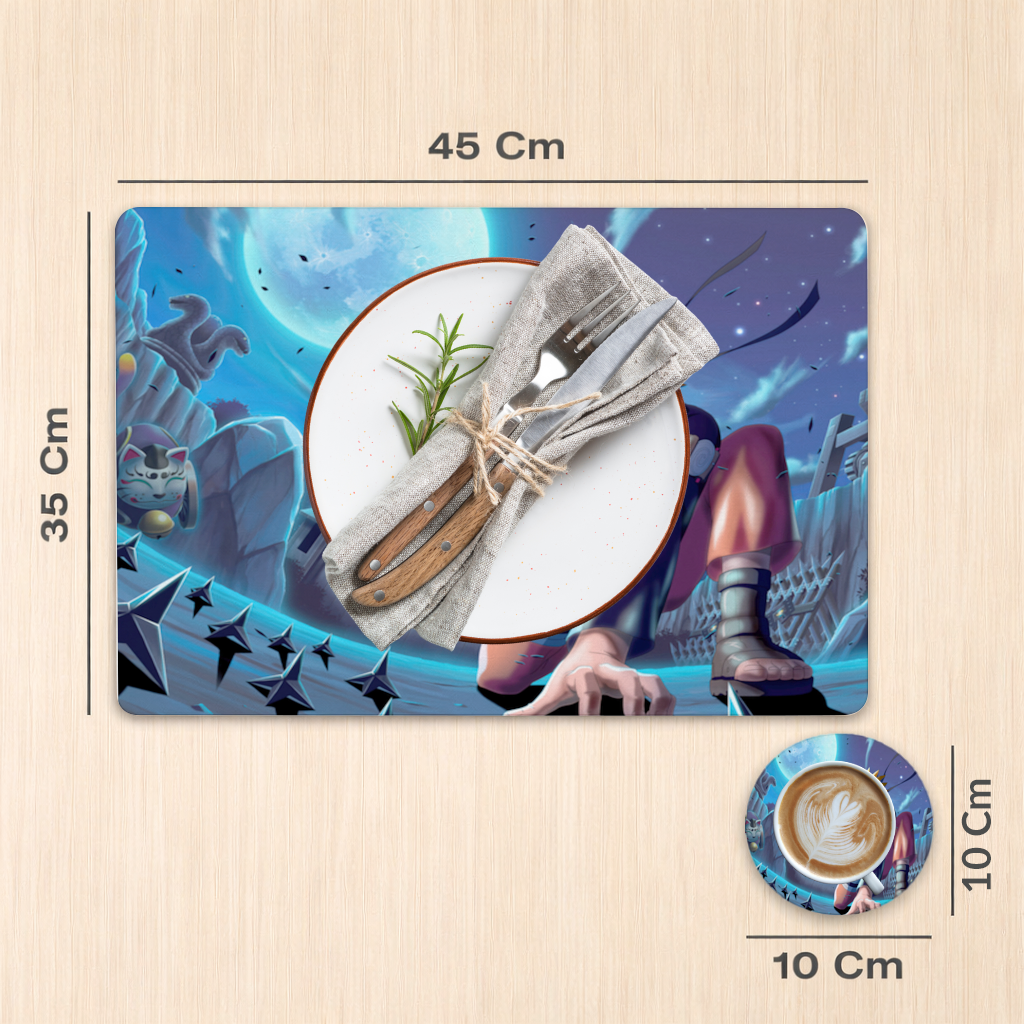 Naruto Uzumaki  Shinobi Strike Under the Moonlight Charger Plate Set  12 Pieces