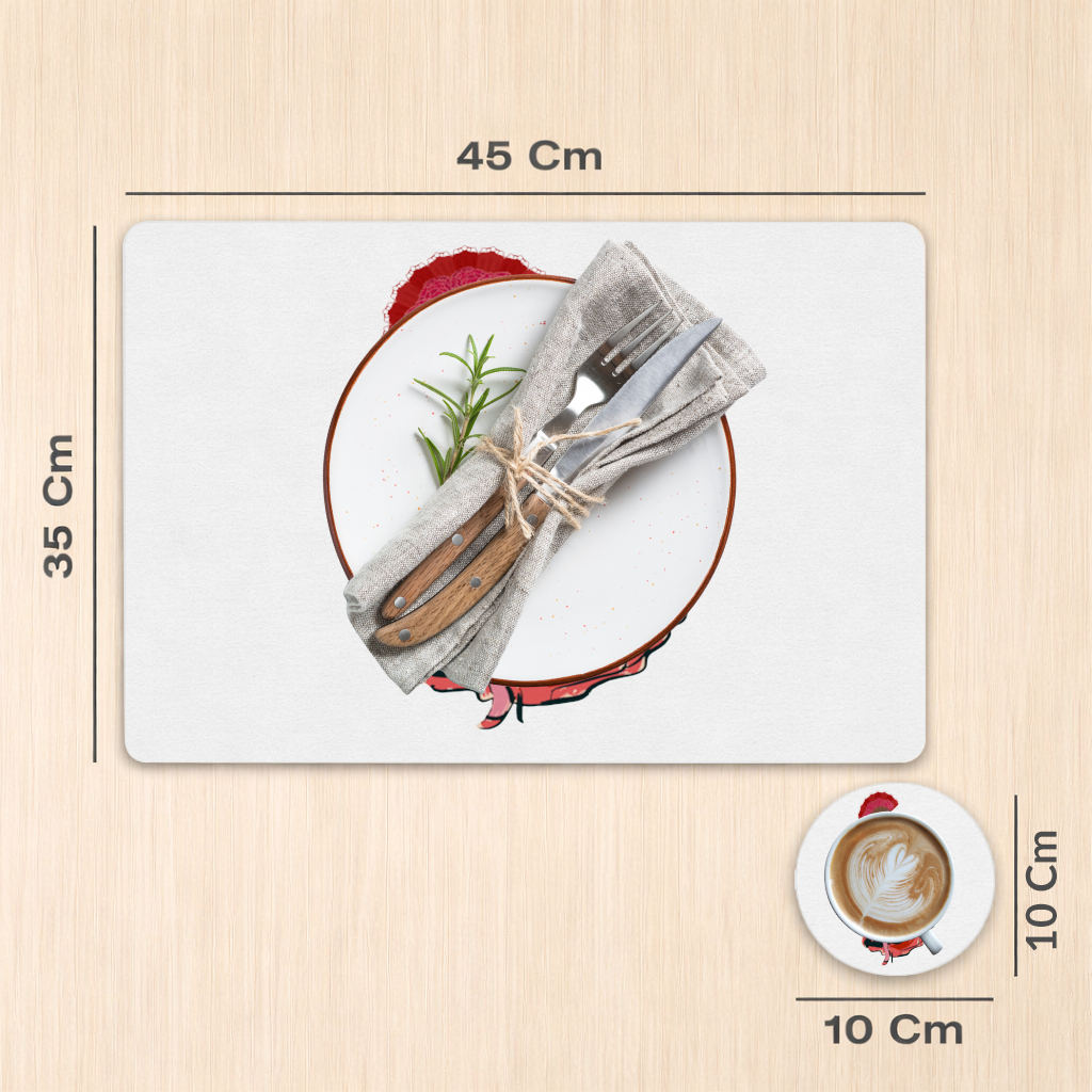 Flamenco Dancer with Fan Illustration Charger Plate Set  12 Pieces