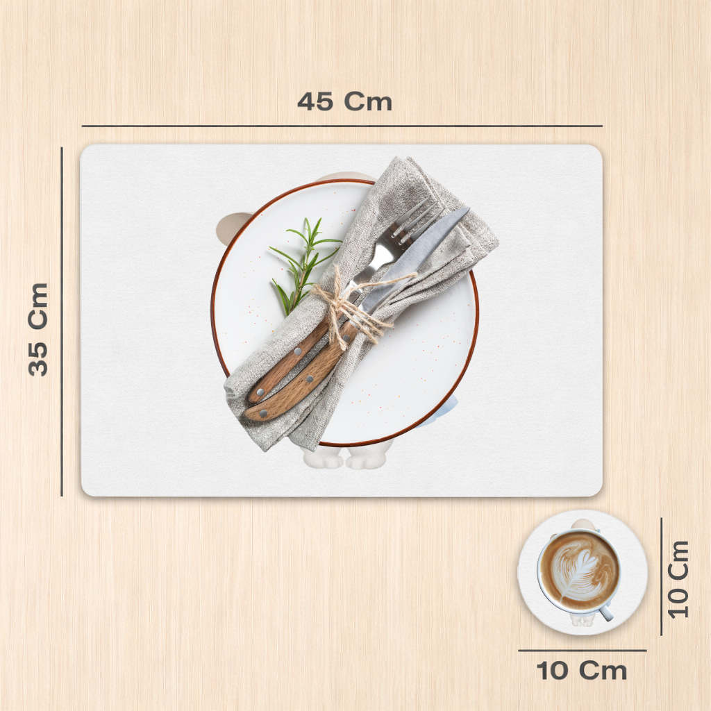 Cute Bunny with Hat Holding Flowers Charger Plate Set  12 Pieces