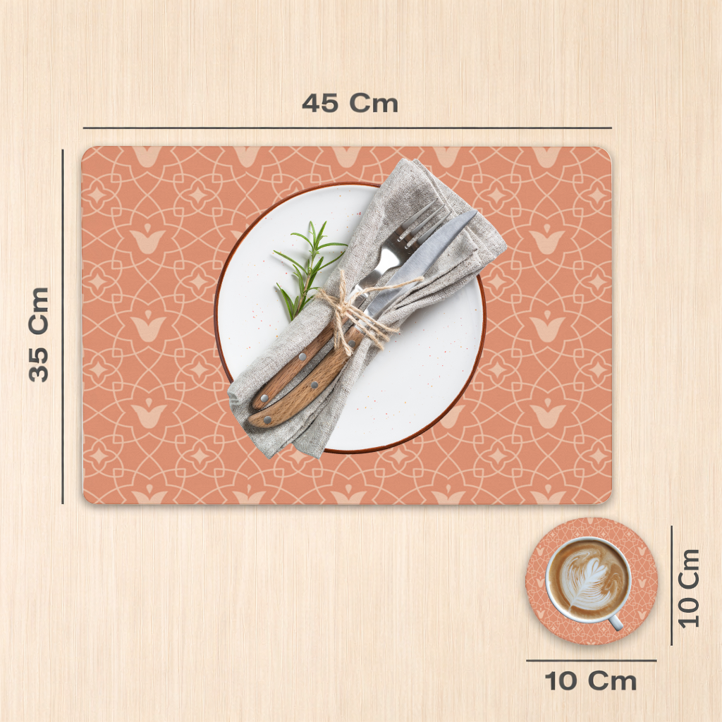 Modern Geometric Linear Terracotta Pattern Charger Plate Set  12 Pieces