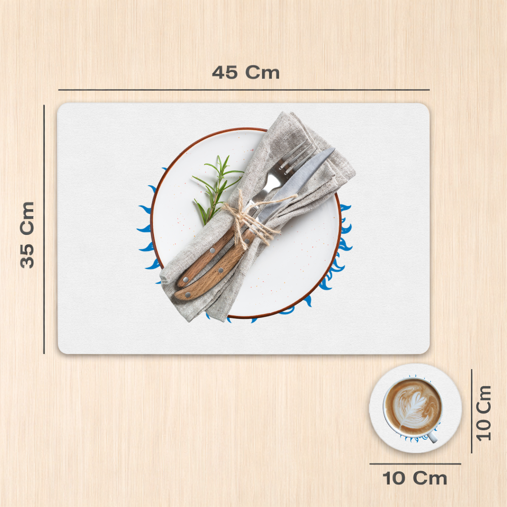 Leo Zodiac Sun and Moon Blue Motif Charger Plate Set  12 Pieces