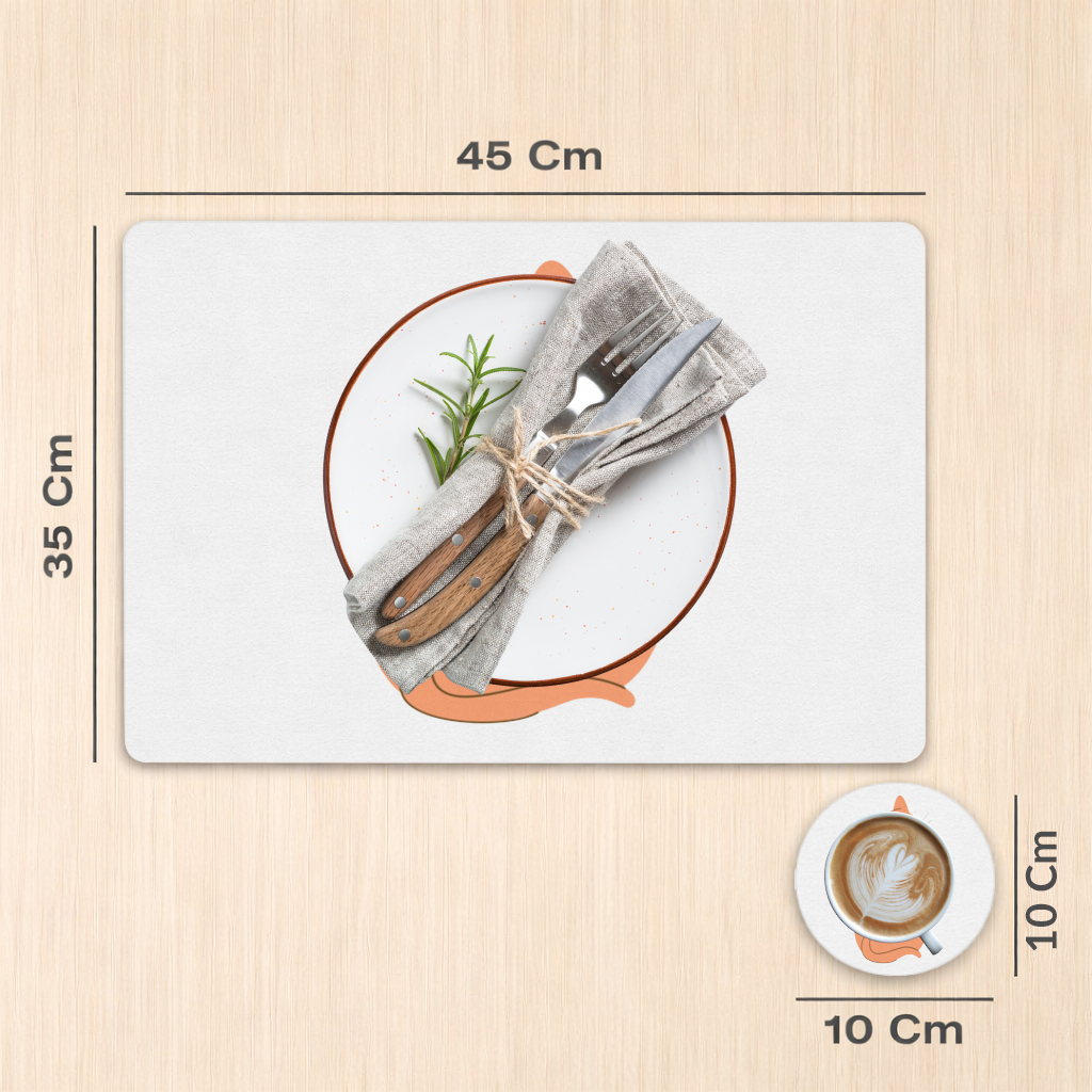 Kawaii Orange Cat Blep Charger Plate Set  12 Pieces