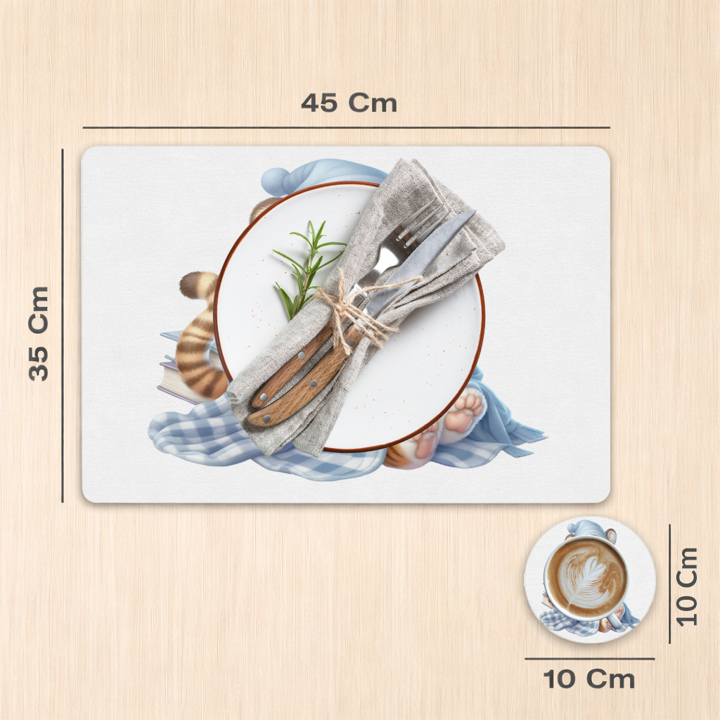 Sleepy Baby Tiger Cub on Books Charger Plate Set  12 Pieces