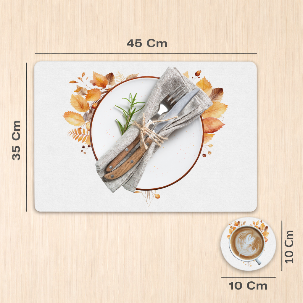 Orange Autumn Leaves Heart Charger Plate Set  12 Pieces