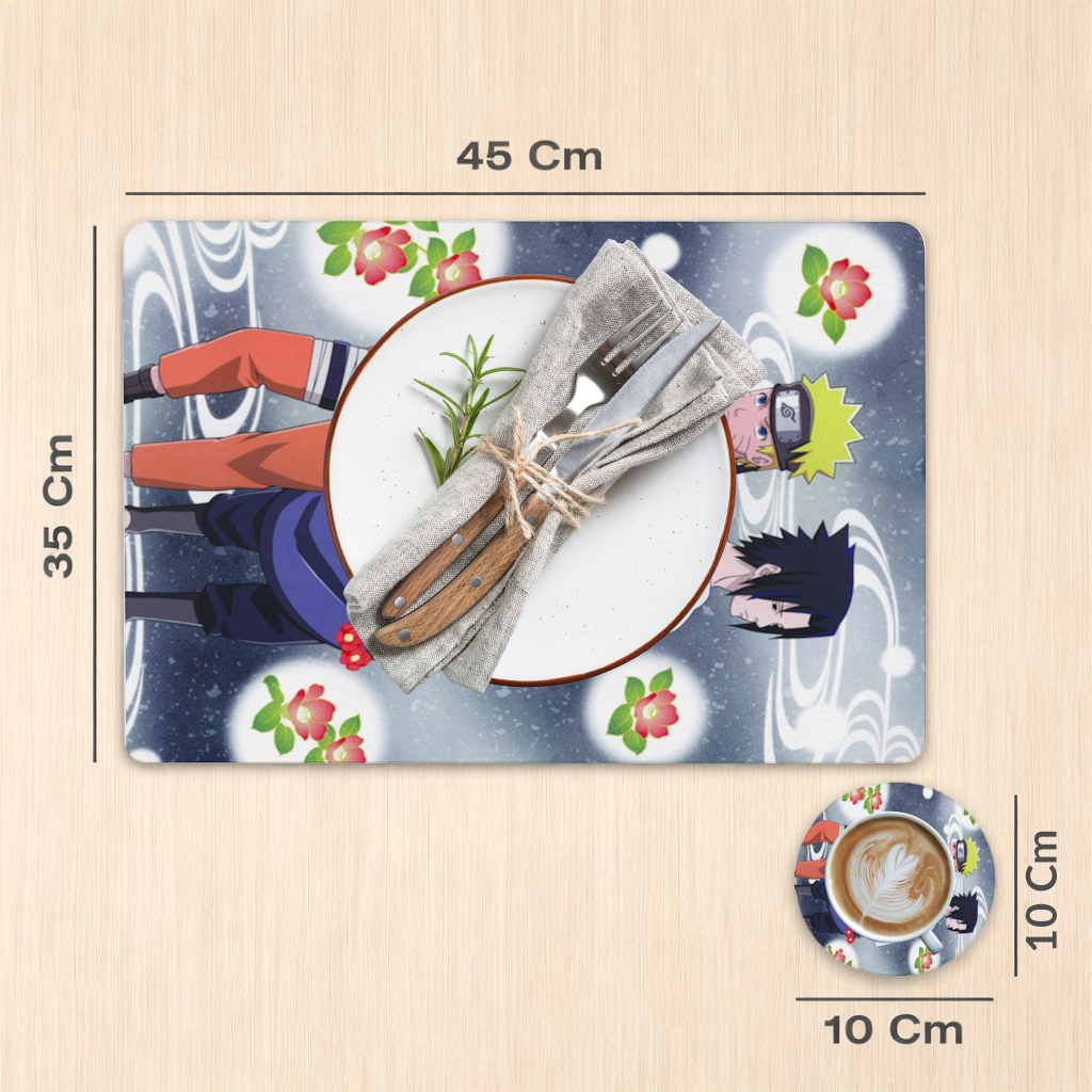 Two Rival Warriors with Red Camellias Charger Plate Set  12 Pieces