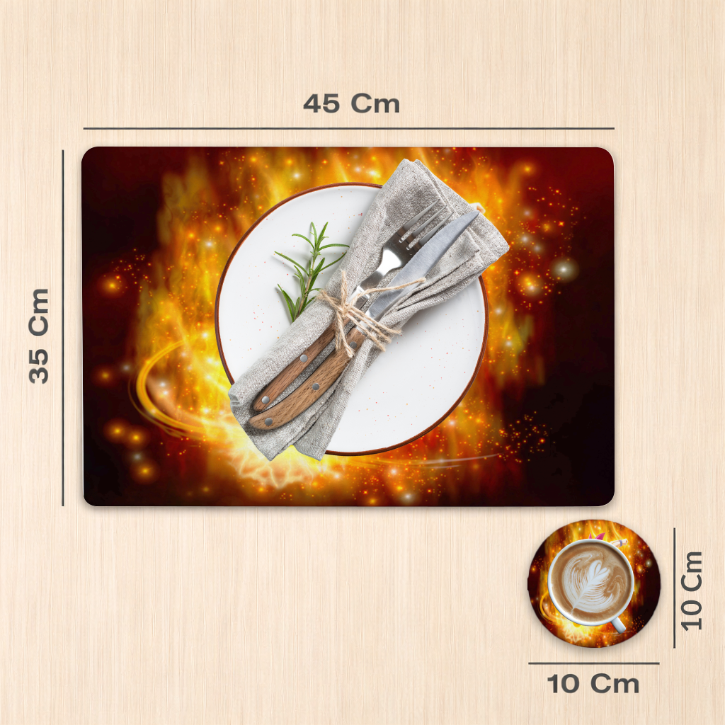 Fiery Pink Hair Warrior Charger Plate Set 12 Pieces