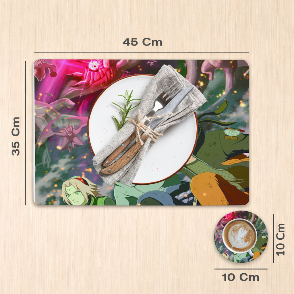 Ninja Team Giant Monster Battle Charger Plate Set  12 Pieces