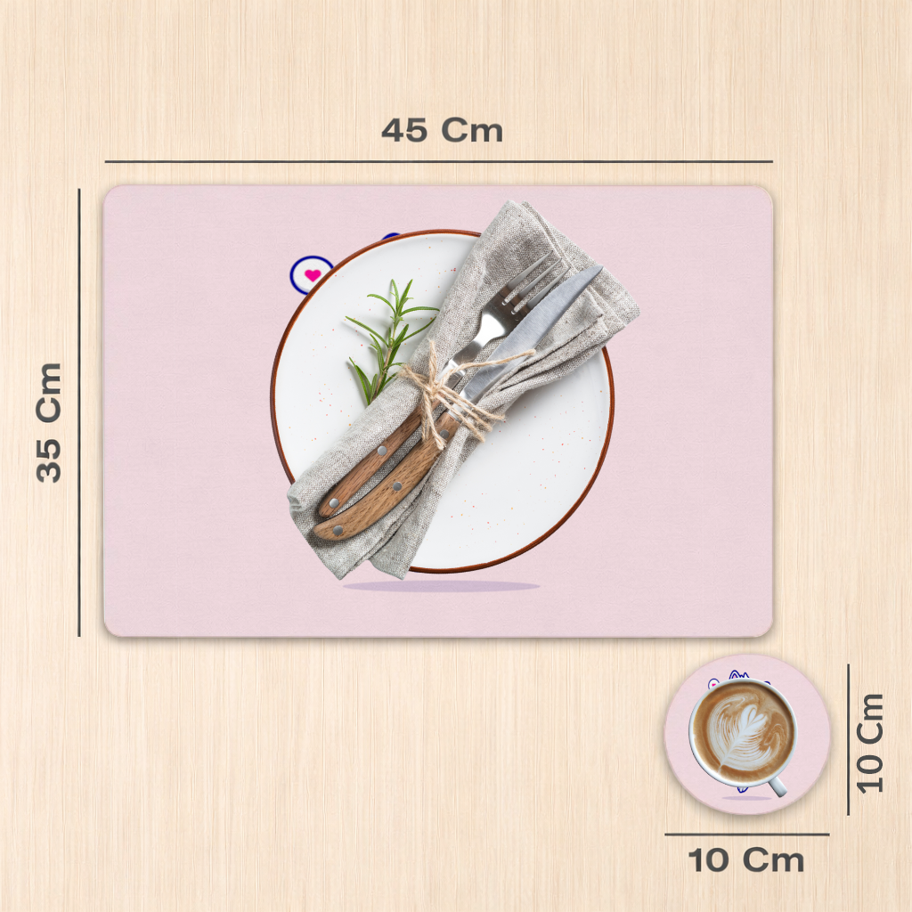 Boba Çayı İçen Kawaii Kedi Servis Tabağı Altlığı (12 Adet)