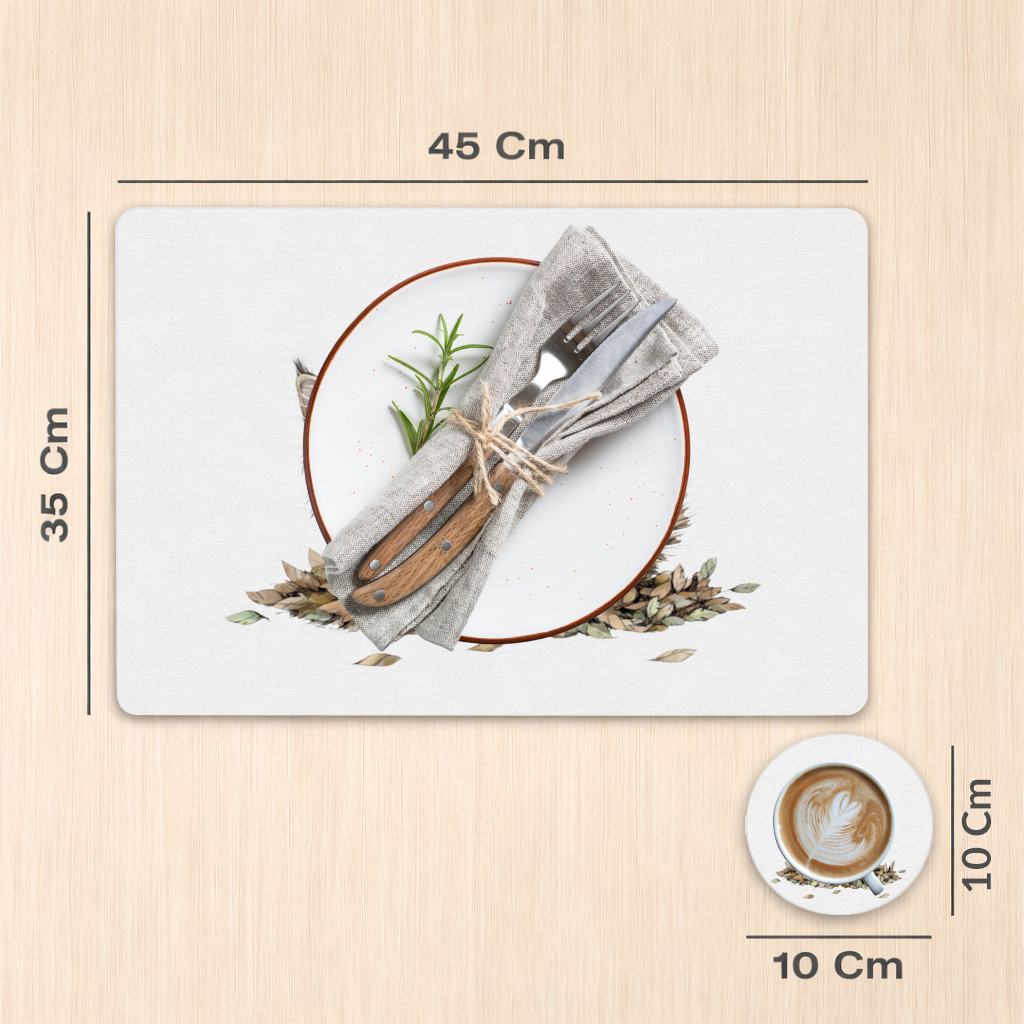 Cute Fluffy Kitten in Autumn Leaves Charger Plate Set  12 Pieces