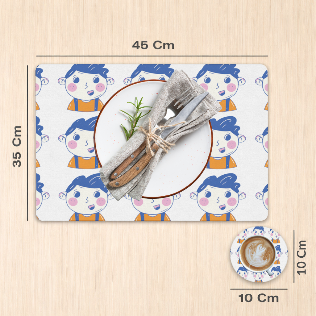 Cute Smiling Boy with Blue Hair 