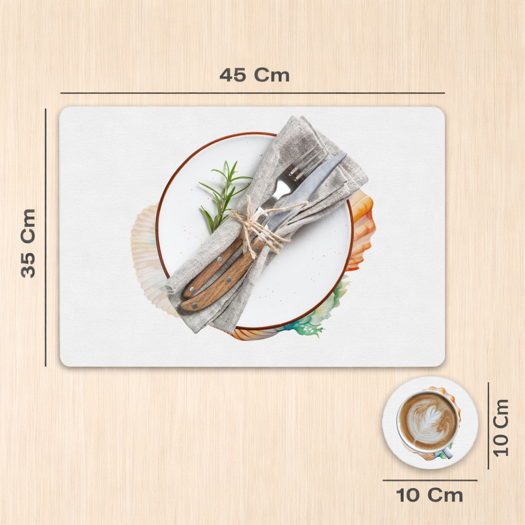 Iridescent Pearls in Orange Scallop Seashell 