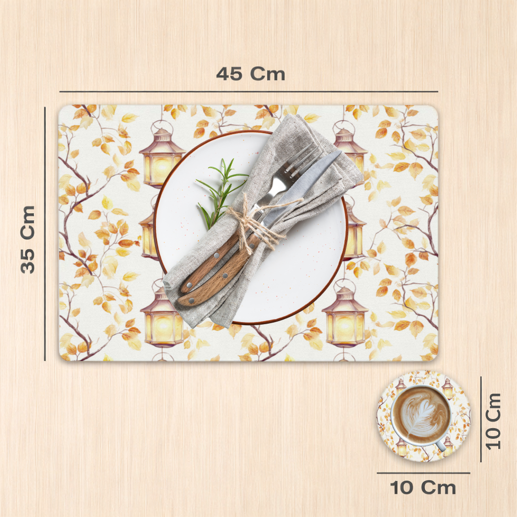 Vintage Watercolor Fall Branches Charger Plate Set  12 Pieces