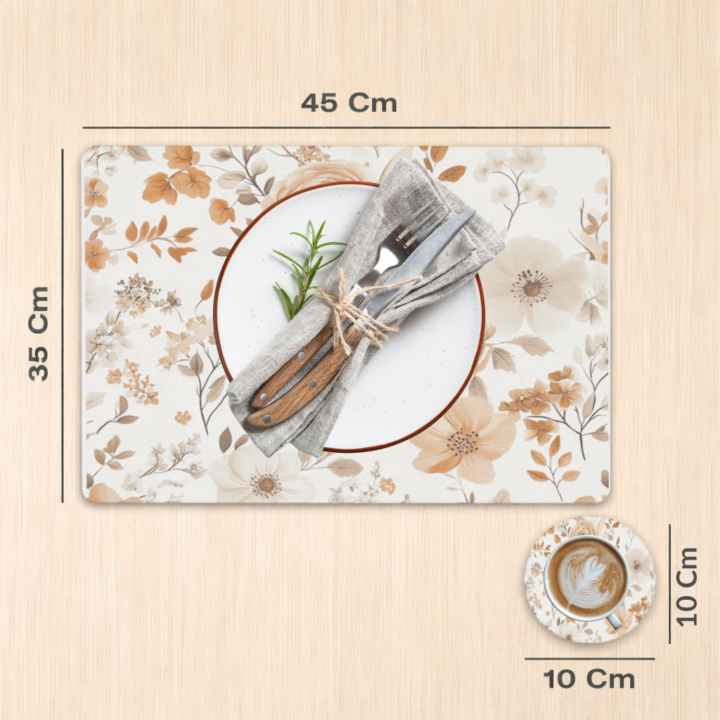 Terracotta Vintage Rose Charger Plate Set  12 Pieces